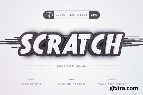Scratch - Editable Text Effect, Font Style APZ6543