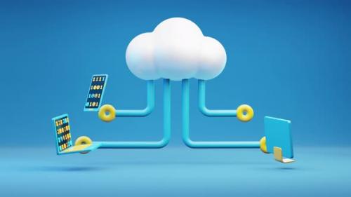 Videohive - Cloud computing device upload data simplify - 47959968