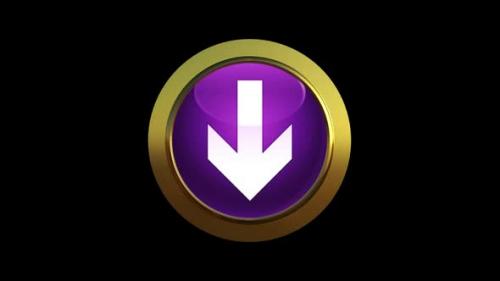 Videohive - Download Arrow Icon Glassy Purple Round Button V1 - 47972489