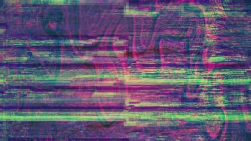 Videohive - Glitch Noise Static Television VFX: Video Background with Stripes for Intro and Logo Reveals - 47972581