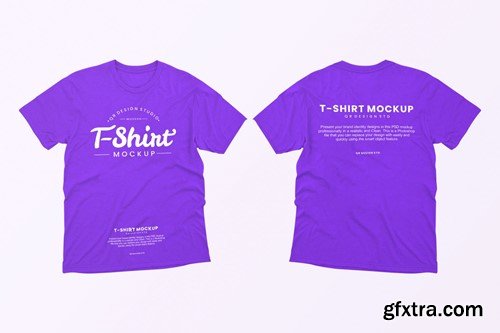 Front & Back T-Shirt Mockup 6JUQFGH