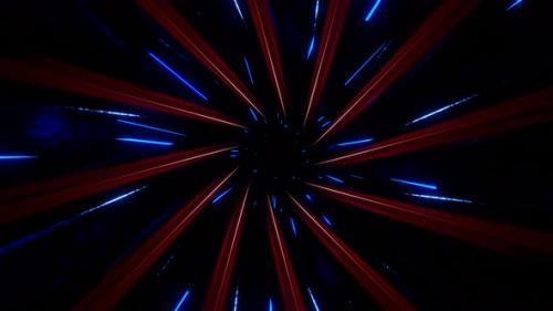 Videohive - Red With Blue Inside The Spiral Background Vj Loop In 4K - 47973483
