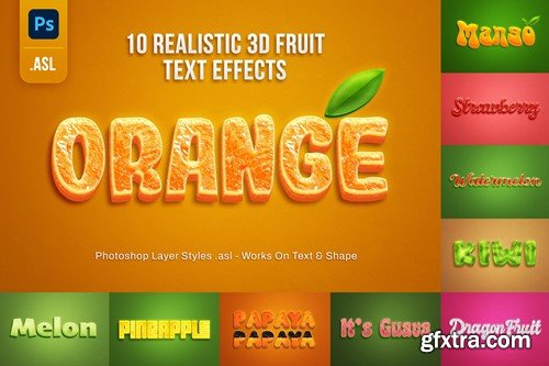 3D Fruit Text Effects 28XJR55