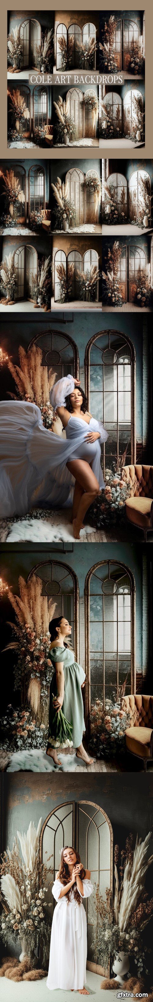 Boho Rustic Set Digital Backdrops, Maternity Backdrop Overlays, Studio Backdrop Overlays, Fine Art Textures, Photoshop Overlays