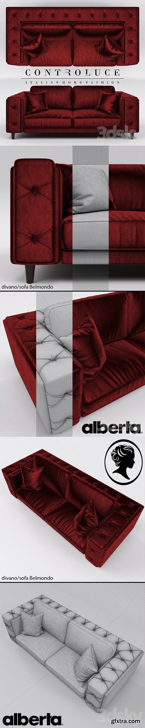 Alberta Salotti / Controluce / Belmondo. sofa