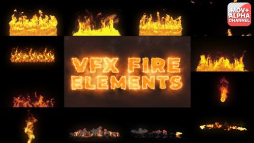 Videohive - VFX Fire Elements | Motion Graphics - 47982403