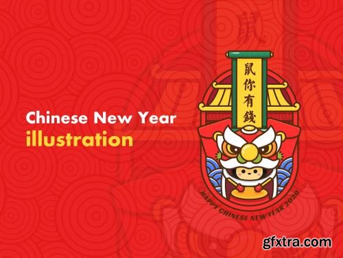 Chinese New Year illustration Ui8.net