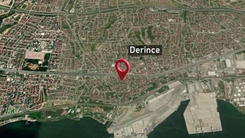 Videohive - Derince City Map Zoom (Turkey) from Space to Earth - 47982627