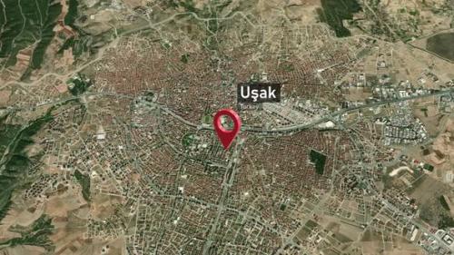 Videohive - Uşak City Map Zoom (Turkey) from Space to Earth - 47982719