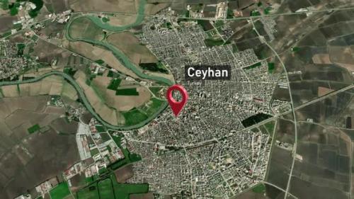 Videohive - Ceyhan City Map Zoom (Turkey) from Space to Earth - 47982730
