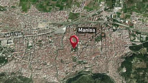 Videohive - Manisa City Map Zoom (Turkey) from Space to Earth - 47982885