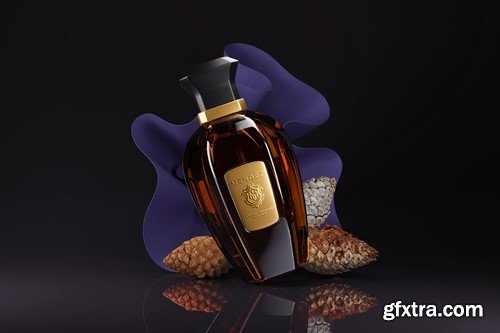 Cinematic Perfume Bottle Mockup Branding 9276LJK
