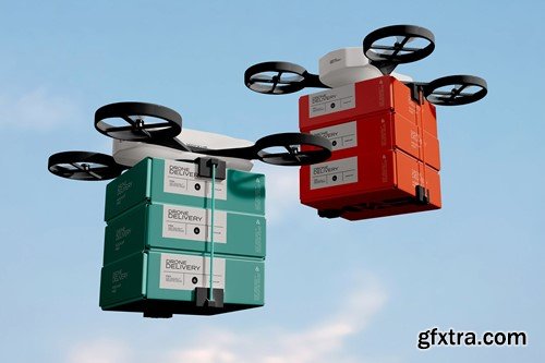 Delivery Drone Mockup QA8ML4X