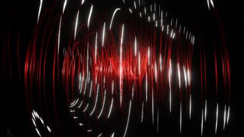 Videohive - Red With White Sci-Fi Spiraling Splines Background Vj Loop In HD - 47986605