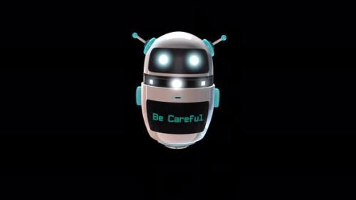 Videohive - Assistant Bot Says Be Careful - 48024278