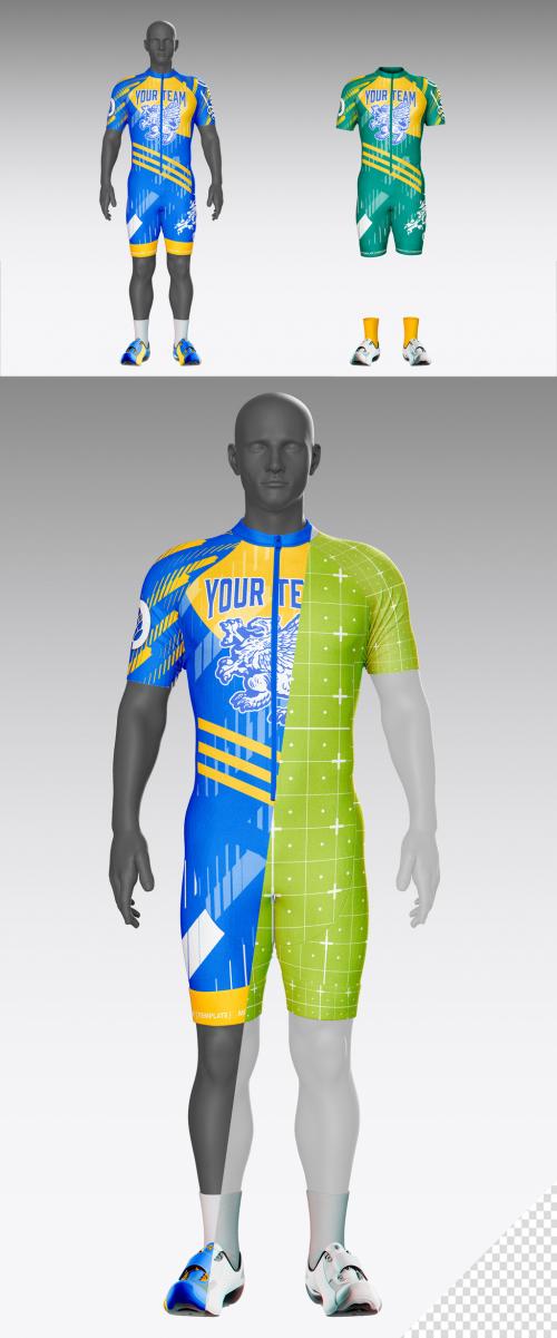 Men's Cycling Suit With Avatar Mockup 639338040
