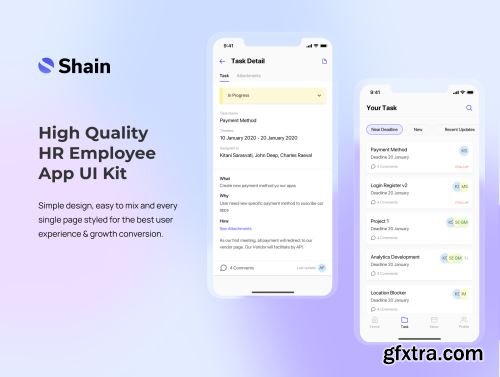 Shain - HR Employee App UI KIt Ui8.net