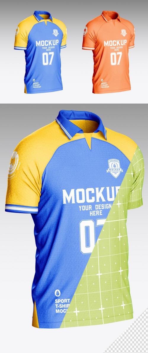 Soccer Men's Sports T-shirt Mockup 639337570