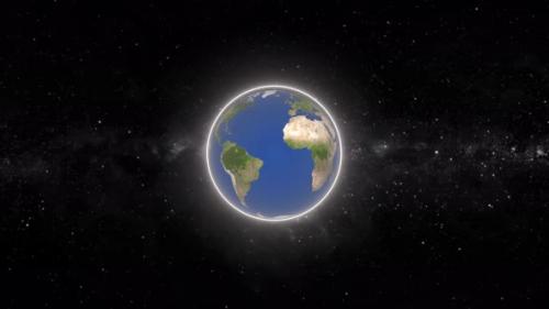 Videohive - Earth Planet animation in space. 2183 - 48025419