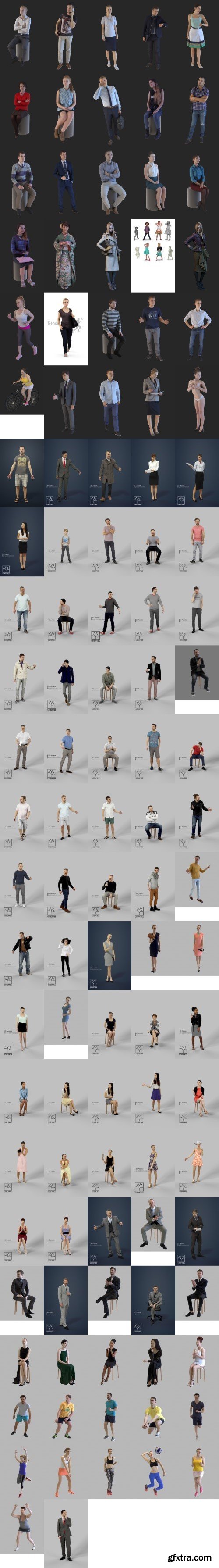 Human 3d Models Collection