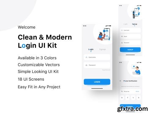 Clean and Modern Login UI Kit Ui8.net