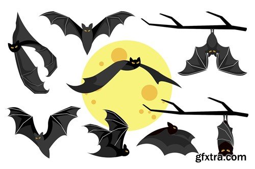 Cute Spooky Bats RTKGHRN
