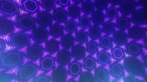 Videohive - Abstract purple background pattern of hexagons glowing futuristic digital energy magical bright - 48025812