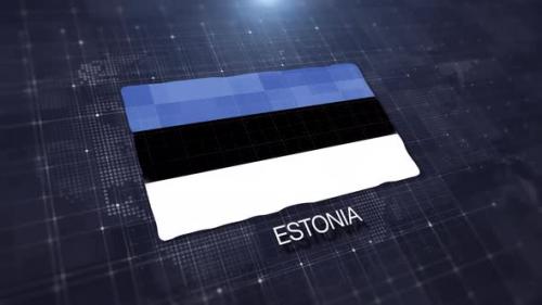 Videohive - Estonia Flag Displaying - 48026101