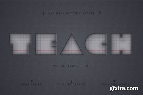 Teach Slice - Editable Text Effect, Font Style VJ2NXDY