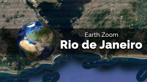 Videohive - Rio De Janeiro (Brazil) Earth Map Zoom to the City from Space - 48035647