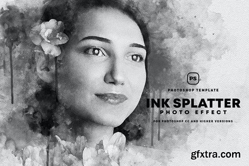 Ink Splatter Photo Effect S55HM6S