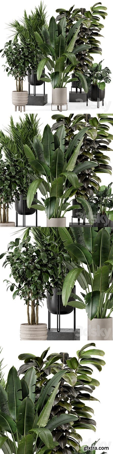 Indoor Plants in Ferm Living Bau Pot Large – Set 879
