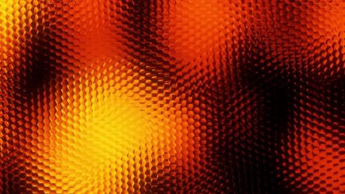 Videohive - Orange Hexagonal Refractions - 48037454