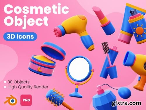 Cosmetic 3D Icons Ui8.net