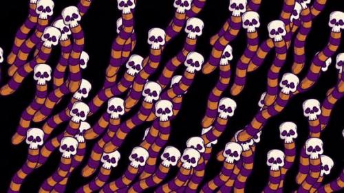 Videohive - Happy Halloween Skull Transition On Alpha Channel - 48038403