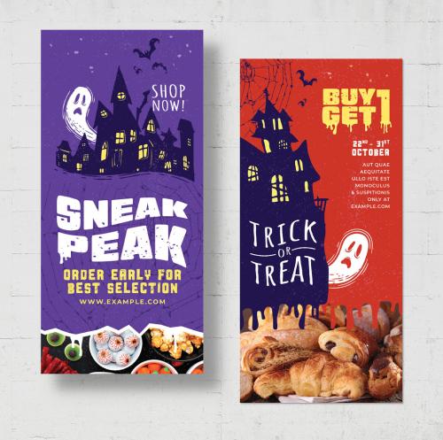 Halloween Haunted House Flyer Card Layout 638358632
