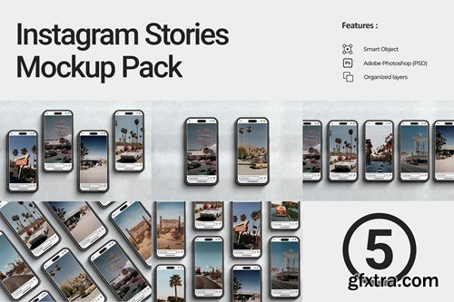 Instagram Stories Mockup Pack 25R6QK8