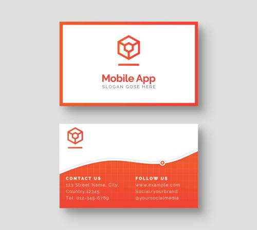 Mobile App Developer Software Engineer Business Card Layout 638358505