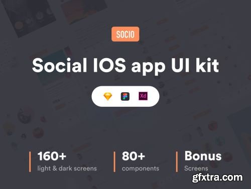 Socio IOS app ui kit Ui8.net