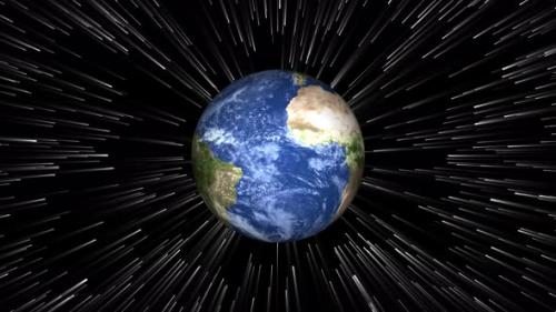 Videohive - Realistic earth planet always rotating on globe space seen from 3D object alpha - 48044556