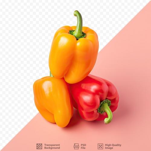 Premium PSD | Juicy peppers fresh and isolated on transparent background Premium PSD