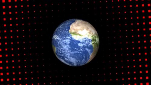 Videohive - Realistic earth planet always rotating on globe space seen from 3D object alpha - 48044582