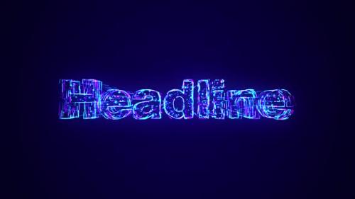 Videohive - Headline Text Being Constructed Using Lines - 48046348
