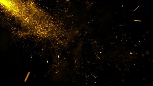 Videohive - Fire Particles Isolated On Black Background V4 - 48067556