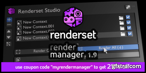 Blender - Render Manager Addon Renderset v1.9