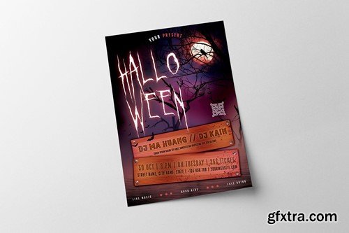 Halloween Party Flyer BPK33BW