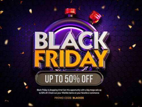 Premium PSD | Black friday discount sale banner design template Premium PSD