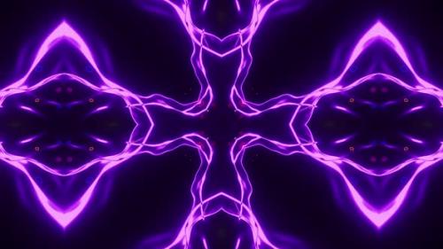 Videohive - Purple abstract design with star in the center. Kaleidoscope VJ loop - 48042843