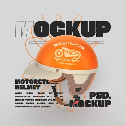Premium PSD | Motorcycle helmet mock-up design Premium PSD