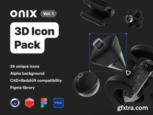 Onix vol. 1 – 3D Icon Pack Ui8.net